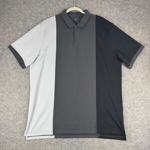 Nike Victory Golf Polo Shirt Colorblock Cotton Gray Mens XL